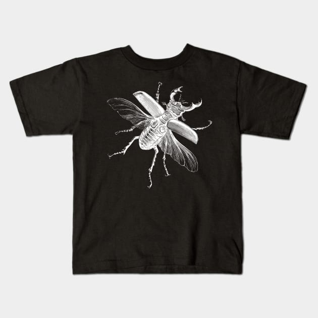 Vintage Stag beetle (Lucanus cervus) Kids T-Shirt by Beltschazar